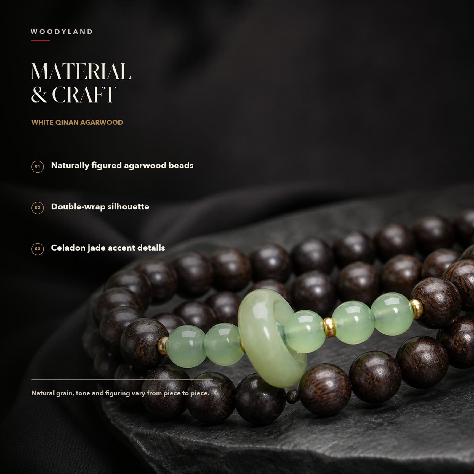 Nha Trang White Qinan Agarwood Bracelet Material & Craft 1